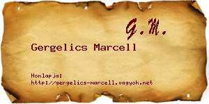 Gergelics Marcell névjegykártya