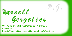 marcell gergelics business card